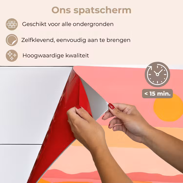 Zon - Abstract - Landschap - Oranje keuken achterwand spatscherm klein -spatscherm_NL