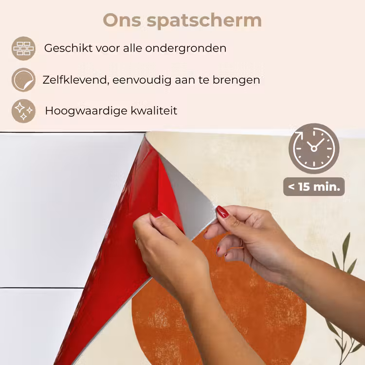 Zon - Abstract - Takken - Oranje keuken achterwand spatscherm klein -spatscherm_NL