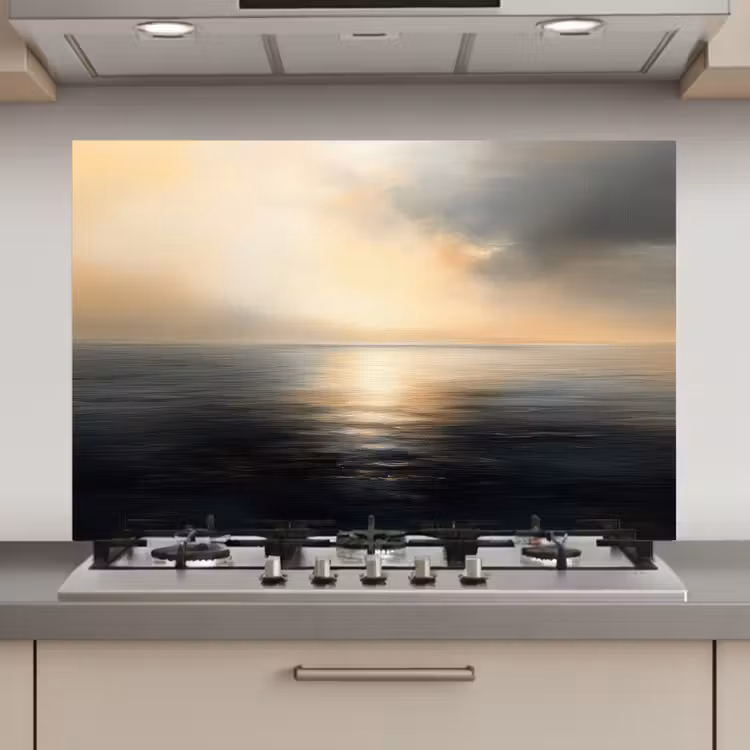 Zon - Horizon - Zee keuken achterwand spatscherm klein -3d_website