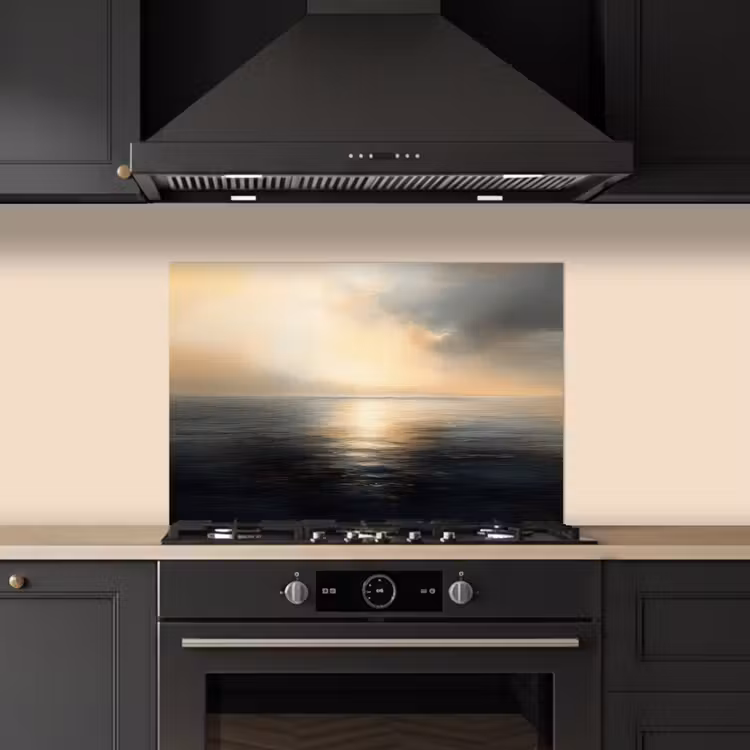 Zon - Horizon - Zee keuken achterwand spatscherm klein -sfeer1