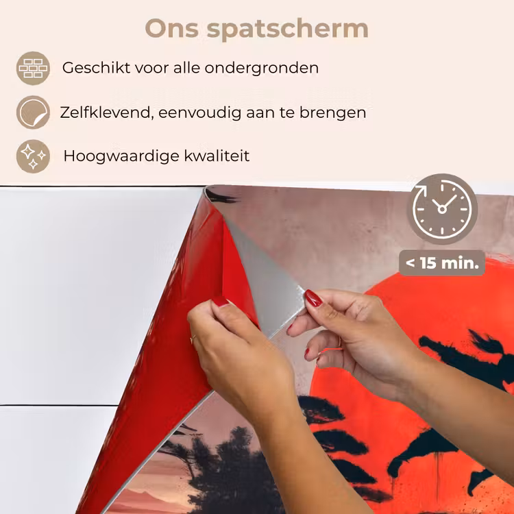 Zon - Krijger - Bomen - Bergen keuken achterwand spatscherm klein -spatscherm_NL