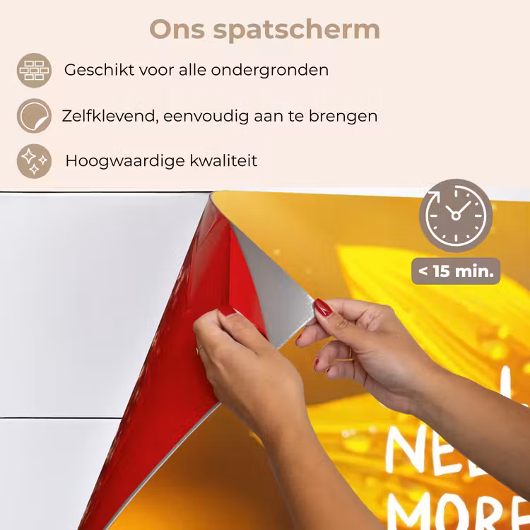 Zonnebloem - Close up - Geel - Quote keuken achterwand spatscherm klein -spatscherm_NL