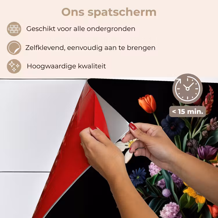 Zonnebloemen - Boeket - Kleurrijk keuken achterwand spatscherm klein -spatscherm_NL