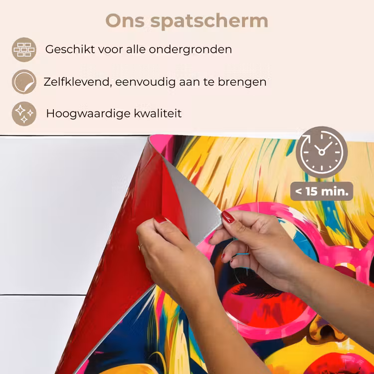 Zonnebril - Roze - Vrouw - Rietje keuken achterwand spatscherm klein -spatscherm_NL