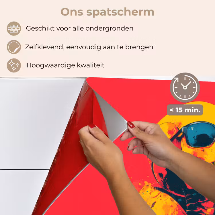 Zonnebril - Schedel - Jas - Rood keuken achterwand spatscherm klein -spatscherm_NL