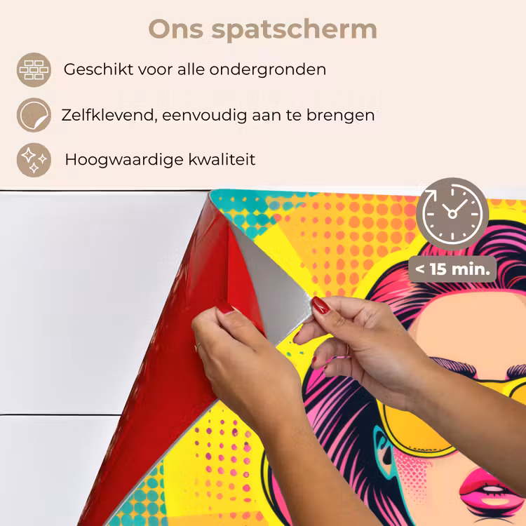 Zonnebril - Vrouw - Zonnig - Geel keuken achterwand spatscherm klein -spatscherm_NL