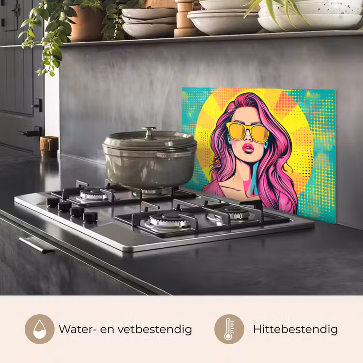 Zonnebril - Vrouw - Zonnig - Geel keuken achterwand spatscherm klein -usp_NL