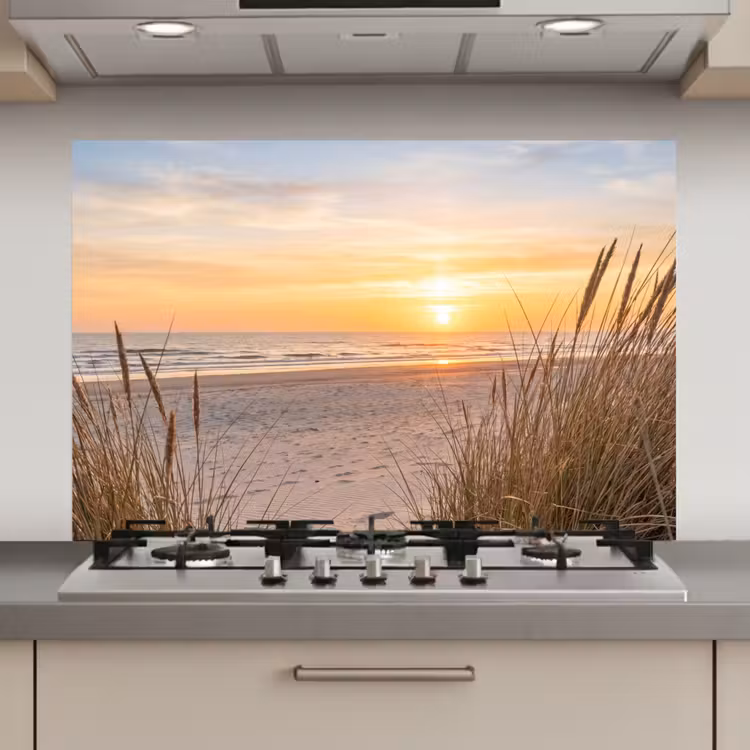 Zonsondergang - Duinen - Zee keuken achterwand spatscherm klein -3d_website