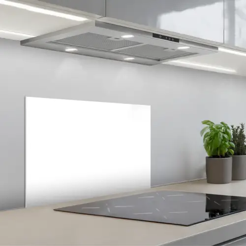 Zuivere Witheid keuken achterwand spatscherm klein -3d_schuin