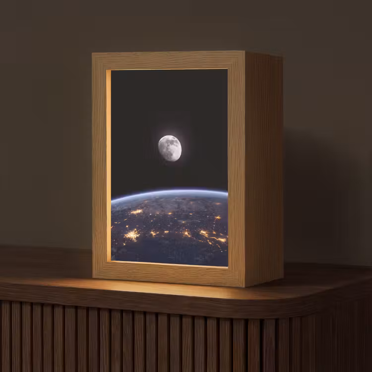 Tafellamp - Aarde - Nacht - Ruimte - Aarde - Nacht - Ruimte Light Box met kabel (Tafellamp) klein