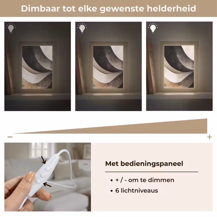 Abstract - Golven - Zwart - Verweerd Light Box met kabel (Tafellamp) klein -USP_dimbaarNL