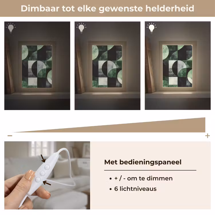 Abstract - Groen - Vormen Light Box met kabel (Tafellamp) klein -USP_dimbaarNL