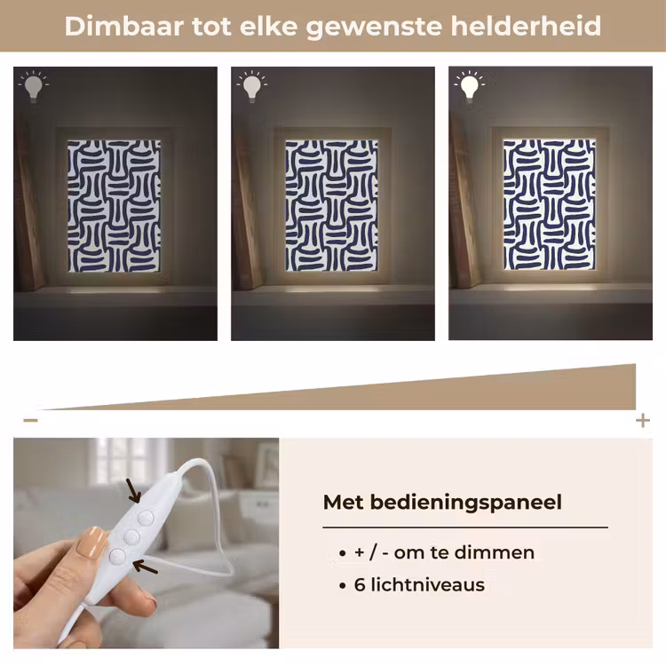Abstract - Modern - Blauw Light Box met kabel (Tafellamp) klein 925 -USP_dimbaarNL