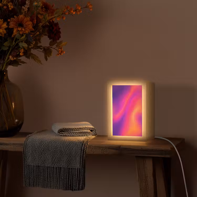 Abstract - Patroon - Kleurverloop Light Box met kabel (Tafellamp) klein -sfeer4