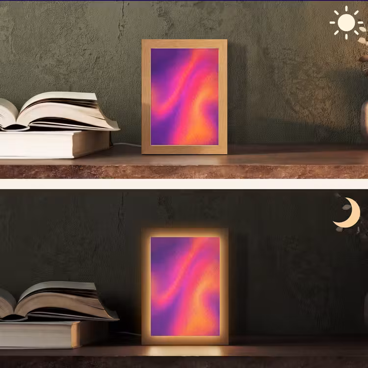 Abstract - Patroon - Kleurverloop Light Box met kabel (Tafellamp) klein -sfeer3