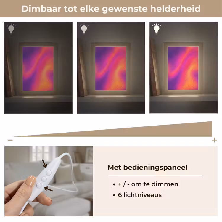 Abstract - Patroon - Kleurverloop Light Box met kabel (Tafellamp) klein -USP_dimbaarNL