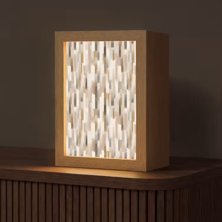 Abstract - Patroon - Kwaststreken Light Box met kabel (Tafellamp) klein 925 -z3d_website