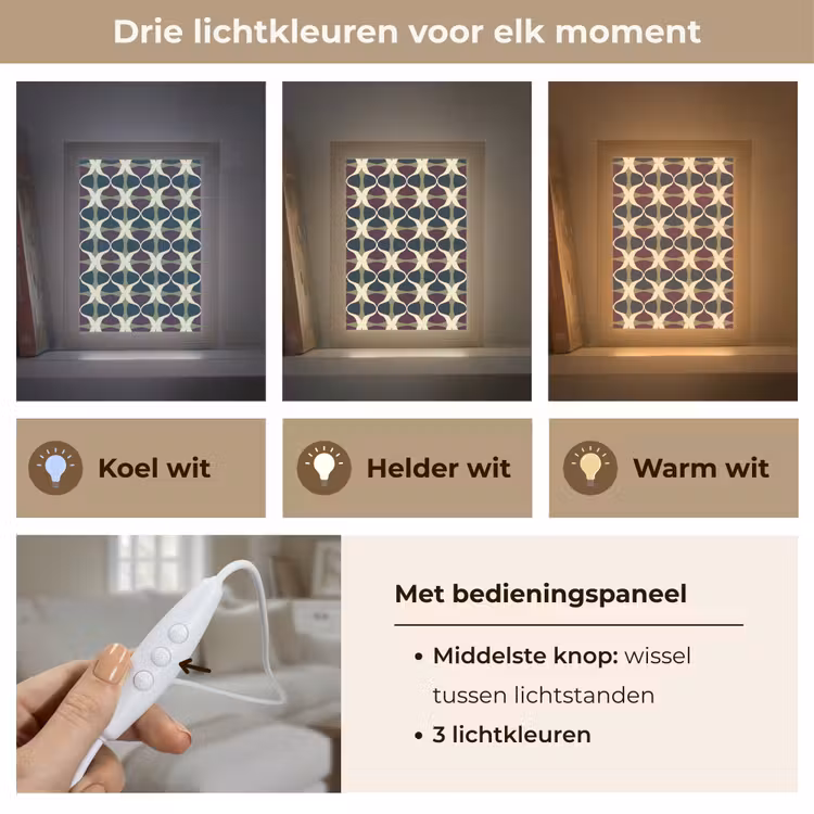 Abstract - Retro - Kleurrijk Light Box met kabel (Tafellamp) klein 925 -USP_lichtkleurNL