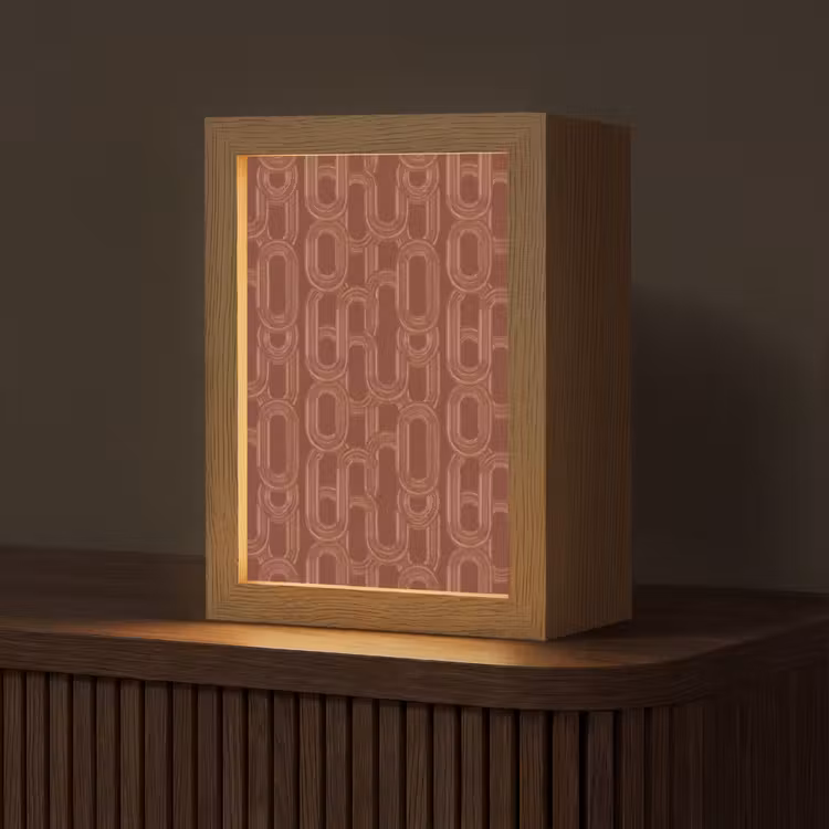 Abstract - Textuur - Bruin Light Box met kabel (Tafellamp) klein 925 -z3d_website