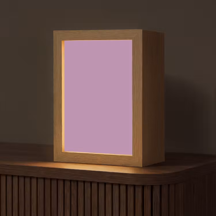 Antique - Orchid - Paars Light Box met kabel (Tafellamp) klein 925 -z3d_website