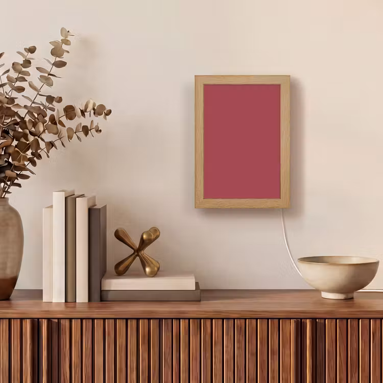 Antique - Ruby - Rood Light Box met kabel (Tafellamp) klein 925 -sfeer2