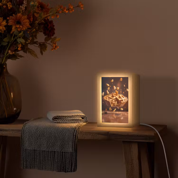 Appel - Taart - Warm - Eten Light Box met kabel (Tafellamp) klein -sfeer4