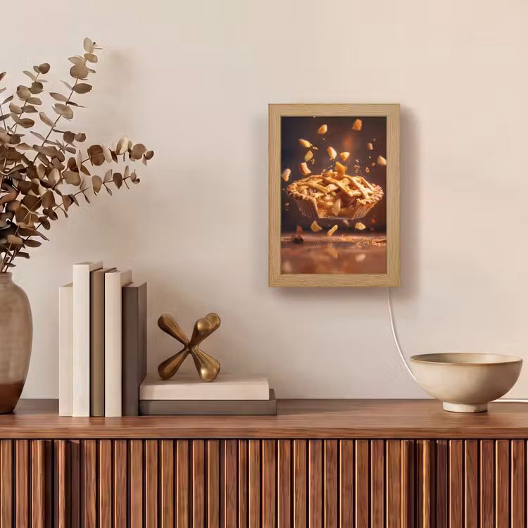 Appel - Taart - Warm - Eten Light Box met kabel (Tafellamp) klein -sfeer2