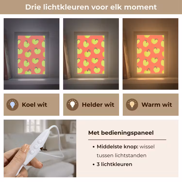 Appels - Modern - Groen Light Box met kabel (Tafellamp) klein 925 -USP_lichtkleurNL