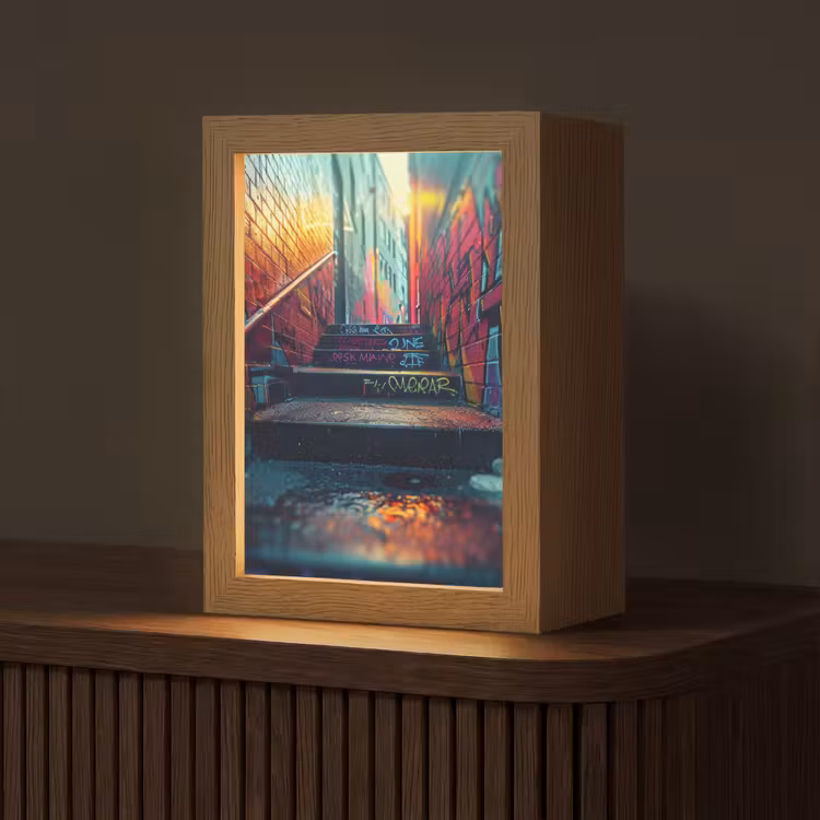 Architectuur - Neon - Trap - Graffiti Light Box met kabel (Tafellamp) klein -z3d_website