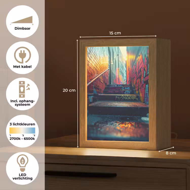 Architectuur - Neon - Trap - Graffiti Light Box met kabel (Tafellamp) klein -USP_NL