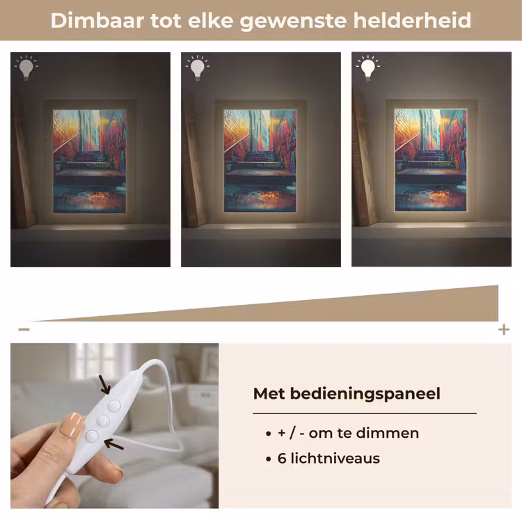 Architectuur - Neon - Trap - Graffiti Light Box met kabel (Tafellamp) klein -USP_dimbaarNL