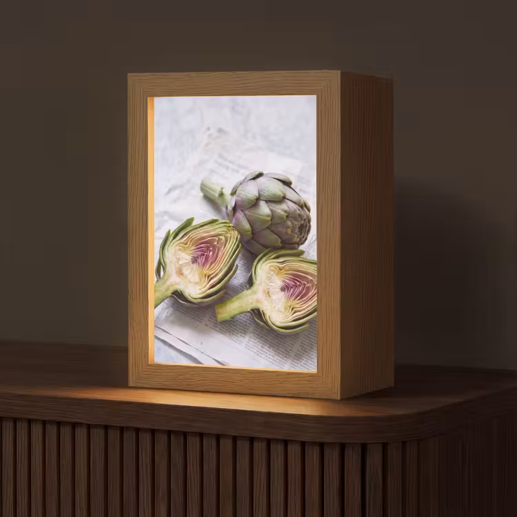 Tafellamp - Artisjok - Doorgesneden - Eten - Artisjok - Doorgesneden - Eten Light Box met kabel (Tafellamp) klein