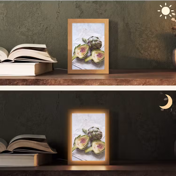 Tafellamp - Artisjok - Doorgesneden - Eten - Artisjok - Doorgesneden - Eten Light Box met kabel (Tafellamp) klein