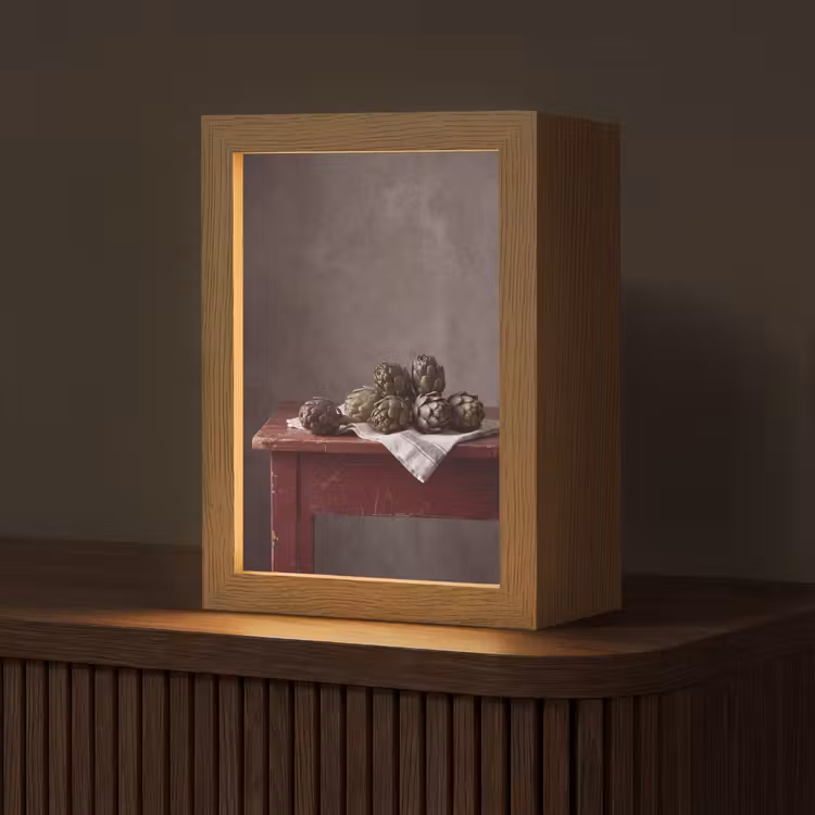 Tafellamp - Artisjok - Eten - Rustiek - Artisjok - Eten - Rustiek Light Box met kabel (Tafellamp) klein
