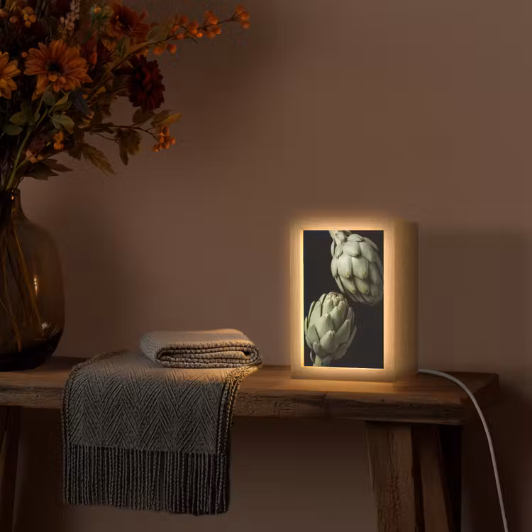Tafellamp - Artisjok - Groen - Eten - Artisjok - Groen - Eten Light Box met kabel (Tafellamp) klein