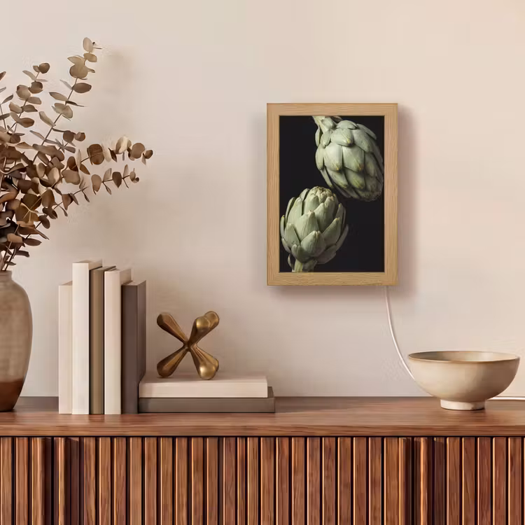 Tafellamp - Artisjok - Groen - Eten - Artisjok - Groen - Eten Light Box met kabel (Tafellamp) klein