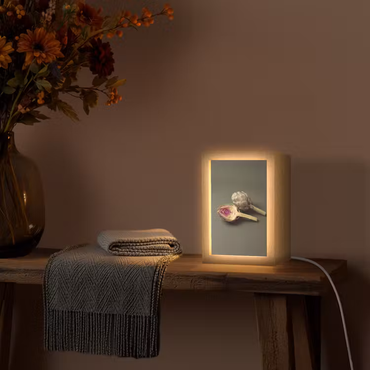 Tafellamp - Artisjok - Paars - Voedsel - Artisjok - Paars - Voedsel Light Box met kabel (Tafellamp) klein