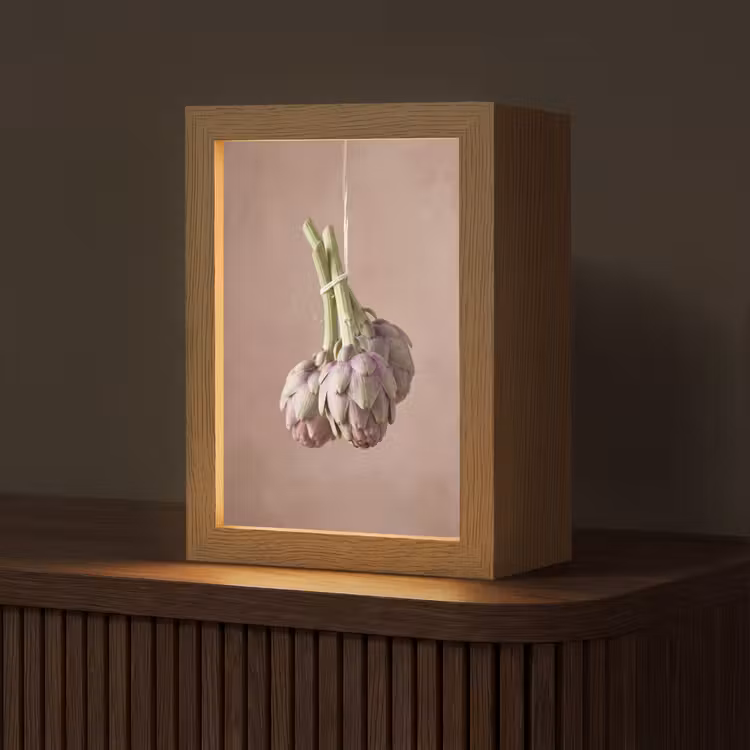 Tafellamp - Artisjokken - Hangend - Groenten - Artisjokken - Hangend - Groenten Light Box met kabel (Tafellamp) klein