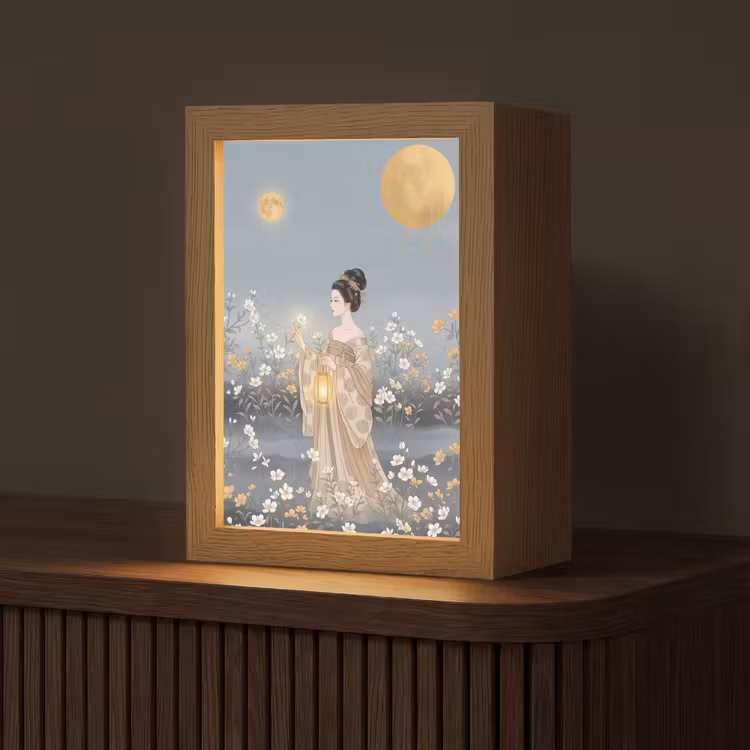 Aziatisch - Vrouw - Kimono Light Box met kabel (Tafellamp) klein -z3d_website