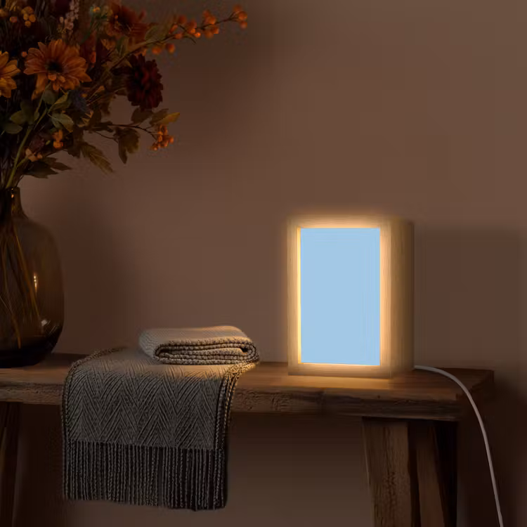 Baby - Blue - Blauw Light Box met kabel (Tafellamp) klein 925 -sfeer4