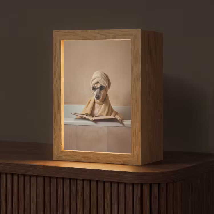 Bad - Hond - Boek - Zonnebril Light Box met kabel (Tafellamp) klein -z3d_website