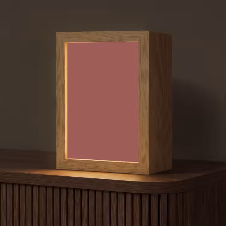 Barn - Antique - Rood Light Box met kabel (Tafellamp) klein 925 -z3d_website
