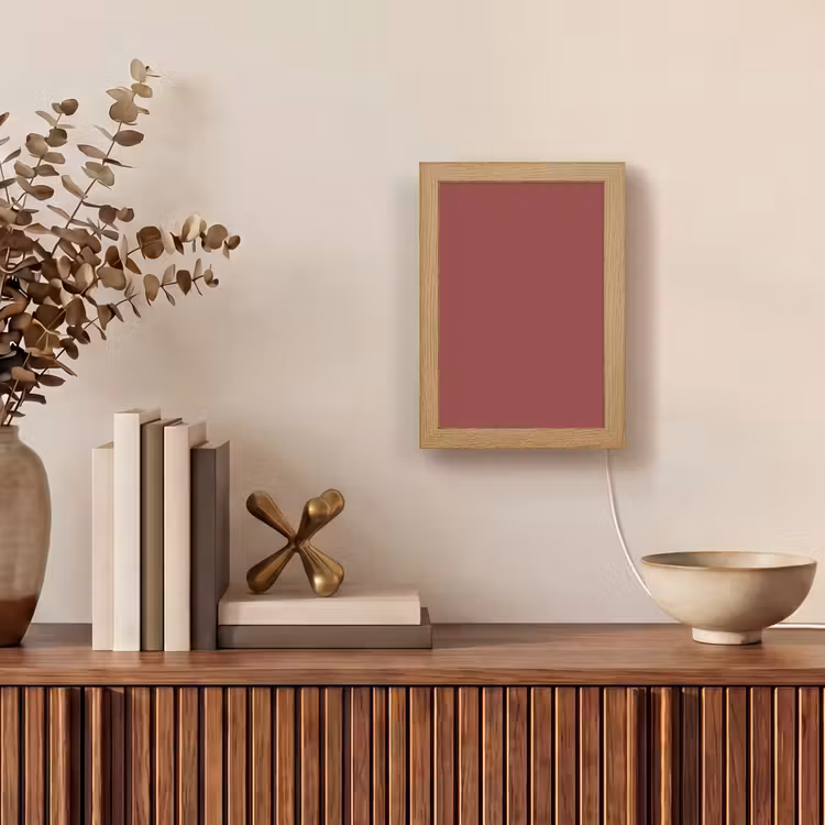 Barn - Antique - Rood Light Box met kabel (Tafellamp) klein 925 -sfeer2