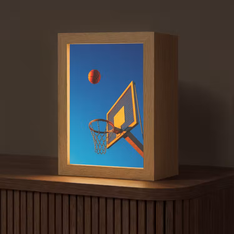 Basketbal - Lucht - Ring Light Box met kabel (Tafellamp) klein -z3d_website