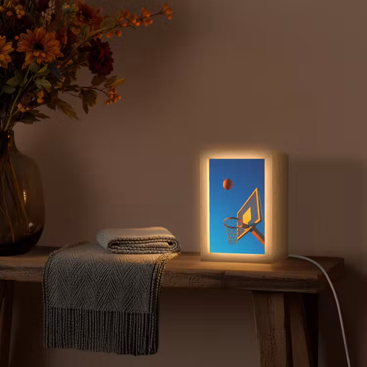 Basketbal - Lucht - Ring Light Box met kabel (Tafellamp) klein -sfeer4