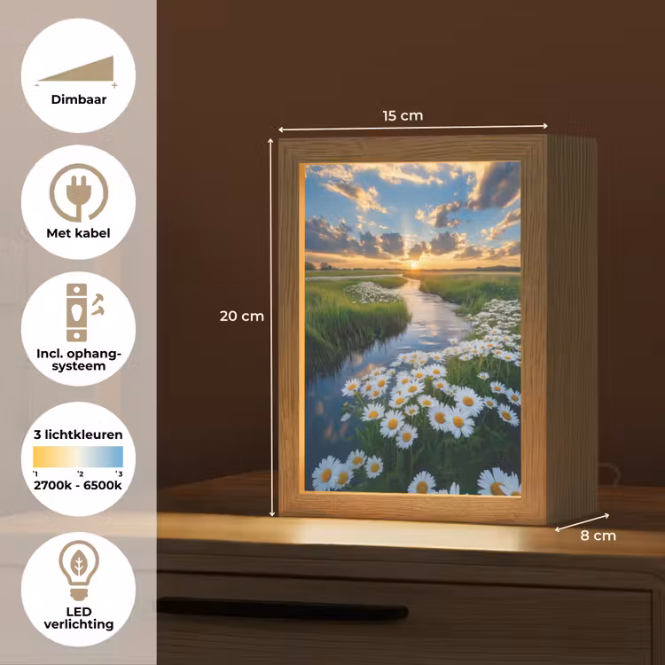 Beekje - Landschap - Margriet Light Box met kabel (Tafellamp) klein -USP_NL