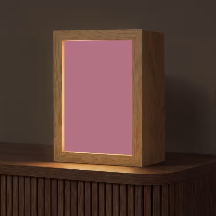 Berry - Roze -Pink Light Box met kabel (Tafellamp) klein 925 -z3d_website