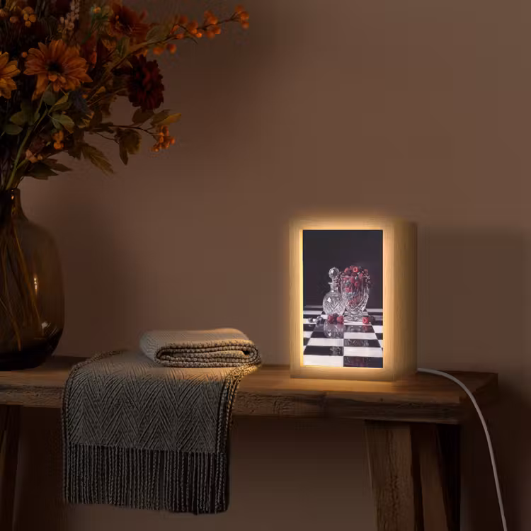 Tafellamp - Bessen - Kristal - Stilleven - Bessen - Kristal - Stilleven Light Box met kabel (Tafellamp) klein