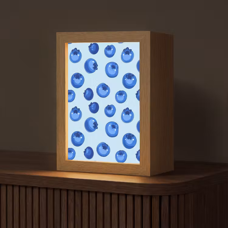 Bessen - Modern - Blauw Light Box met kabel (Tafellamp) klein 925 -z3d_website