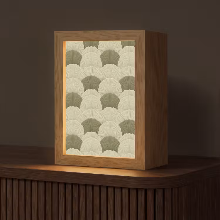 Bladeren - Structuur - Groen Light Box met kabel (Tafellamp) klein 925 -z3d_website